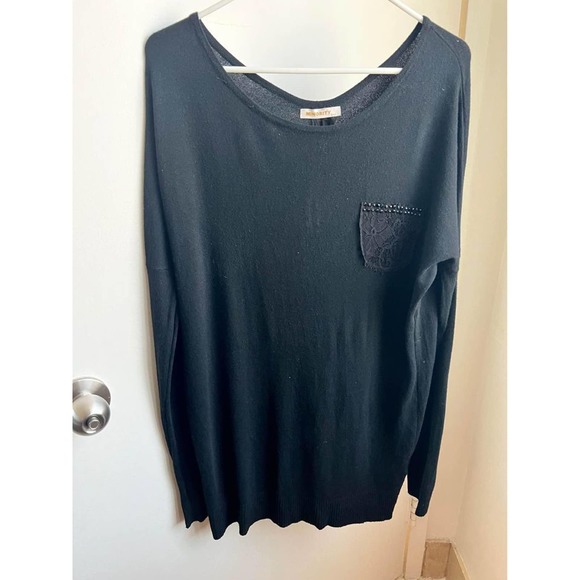 Draped Cardigan With Lace And Zipper - Picture 3 of 4